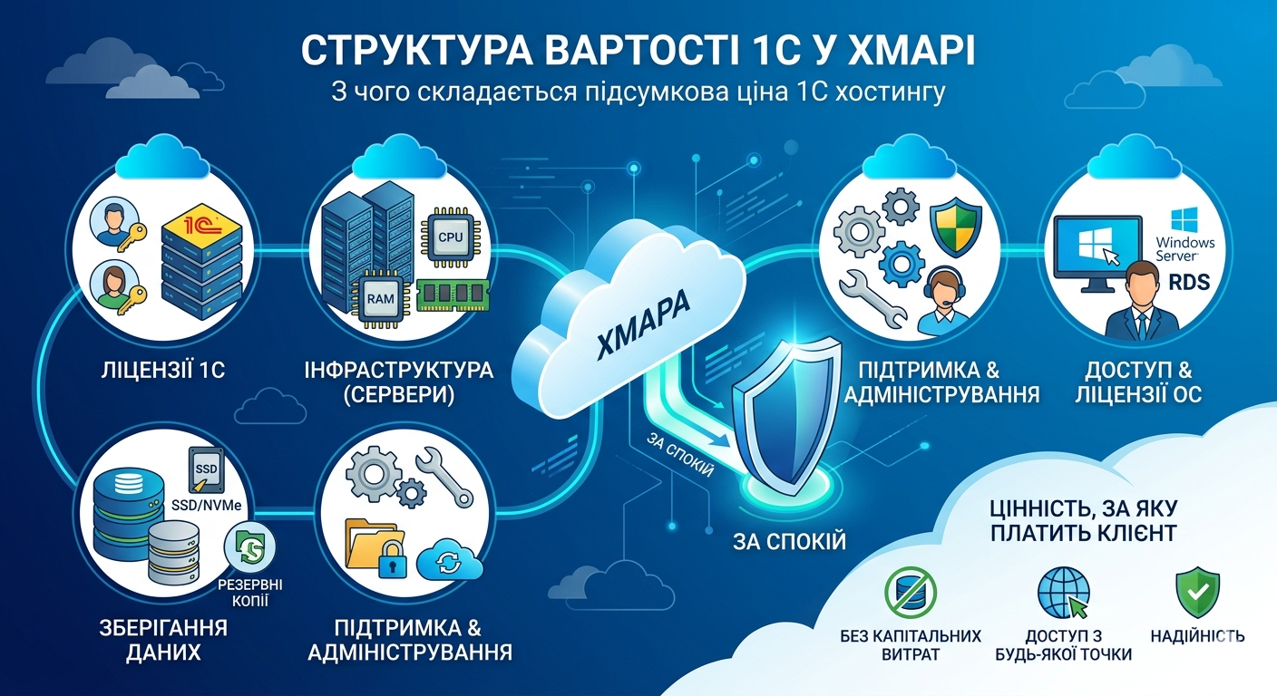 з чого складається ціна 1с