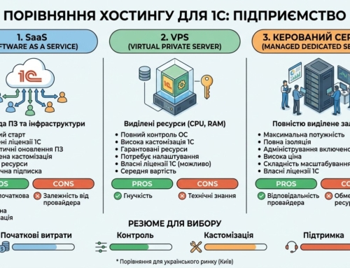 SaaS vs VPS vs керований сервер для 1С – що вибрати
