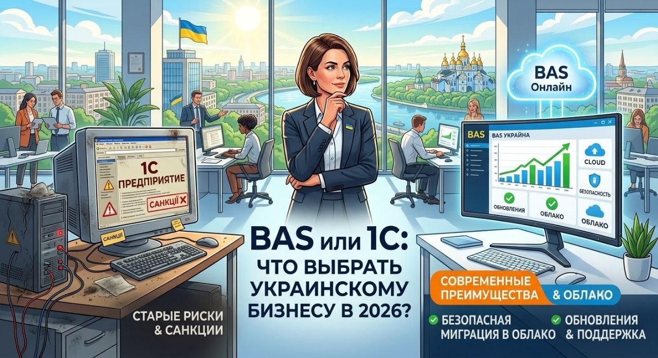 Переход с 1С на BAS Україна: миграция учетной системы в облако для бизнеса