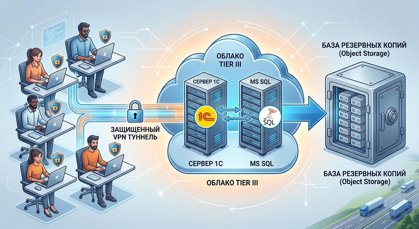 Архитектура отказоустойчивой инфраструктуры 1С с потоковым резервным копированием